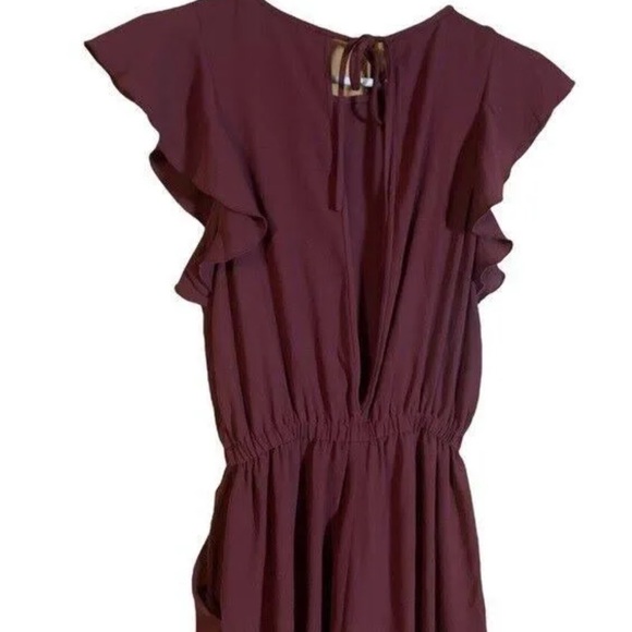 Aritzia Wilfred | Fleurette Jumpsuit - Maroon/wine - Picture 3 of 3
